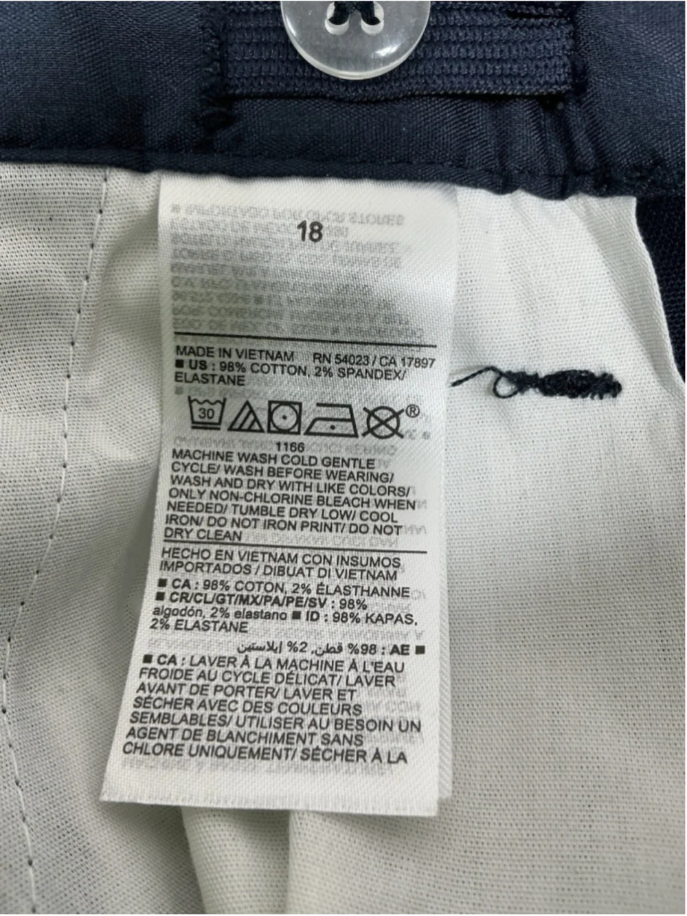 Youth Boys NWT Old Navy Uniform Slacks Nave Size 18 Waist 30 Inch Built In Flex